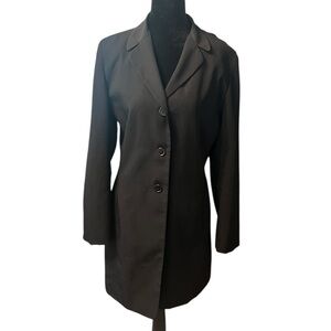 Stephanie Andrews Black Longline Blazer Jacket Size 10 Tailored Career Workwear
